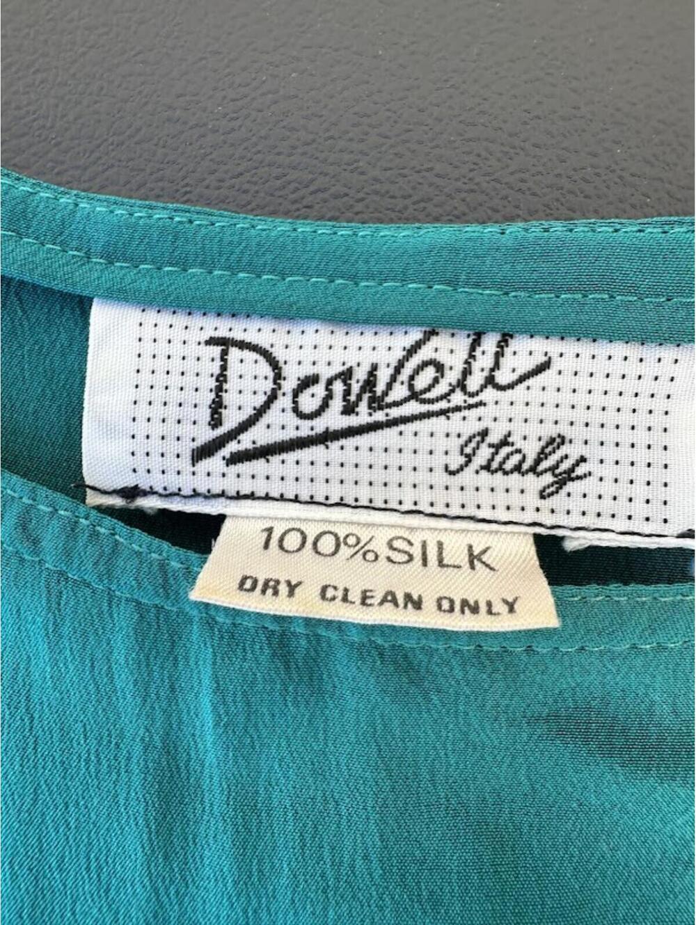 Dowell Italy Silk Shell Top Teal Green - Picture 5 of 5